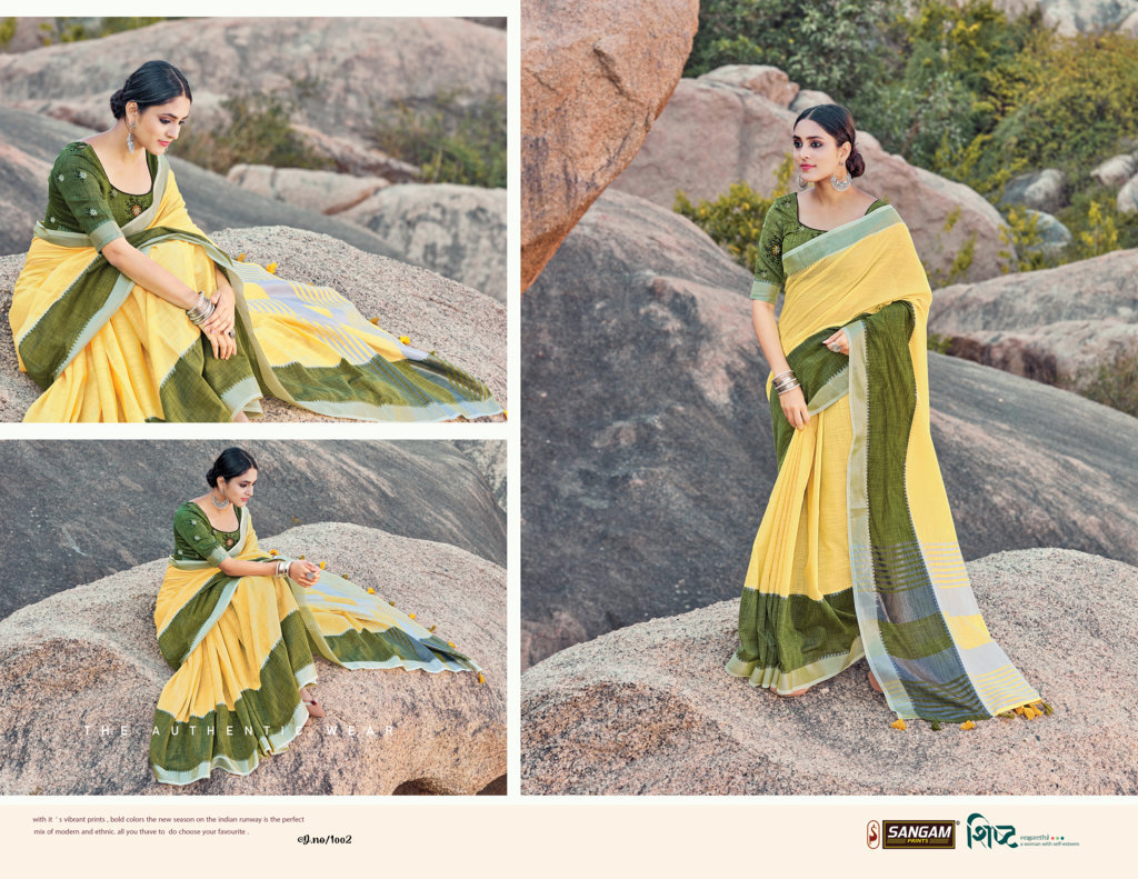 Sangam Presents Kaaya Linen Sarees