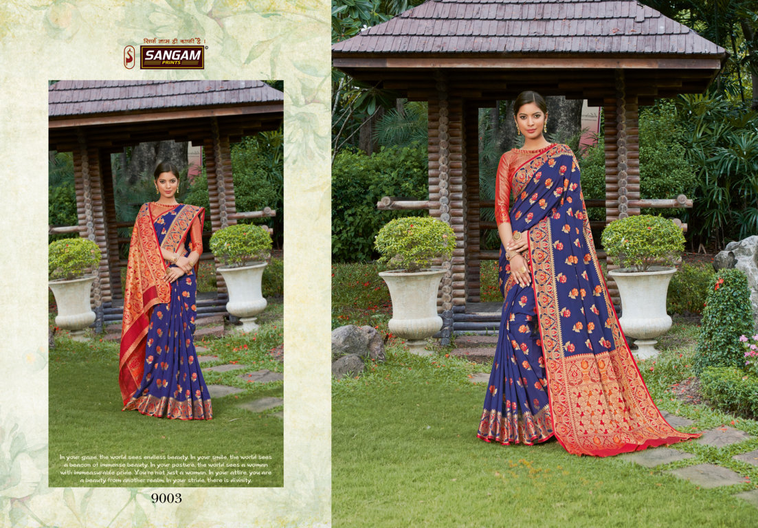 Sangam Presents Kalinaa Silk Zari Weaving Heavy Banarasi Silk Sarees