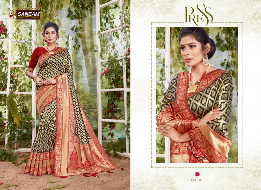 Sangam Presents Indian Culture Silk Saree With Siroski Work