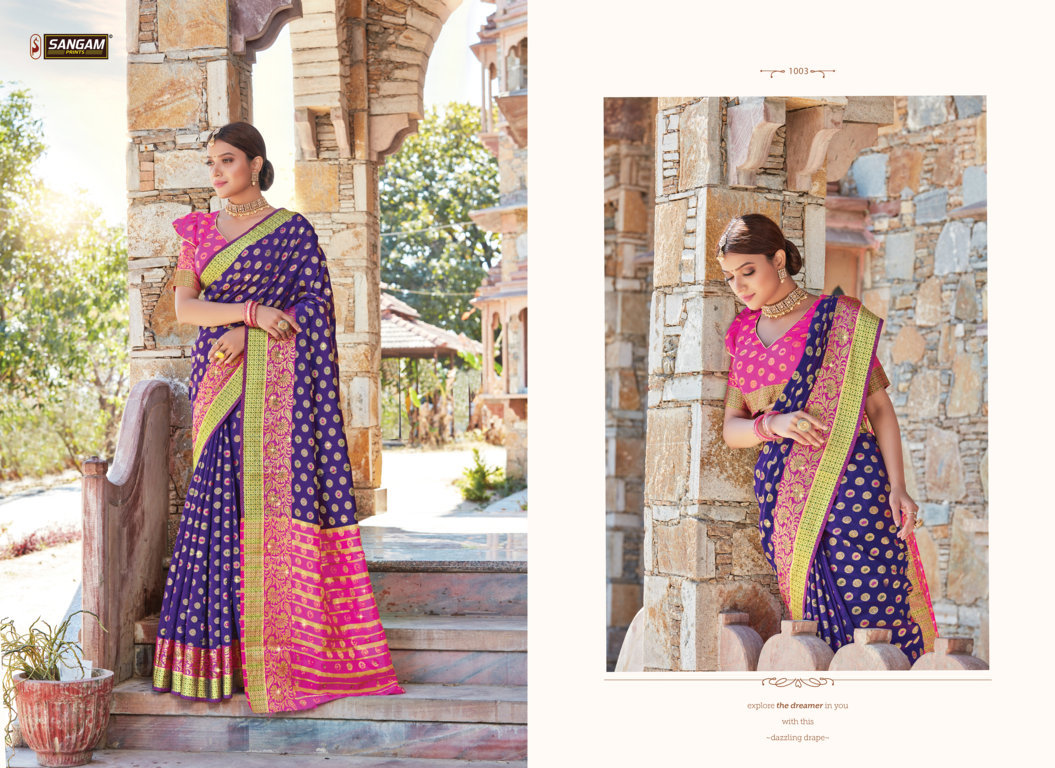 Sangam Presents Libaas Silk Saree With Siroski Work