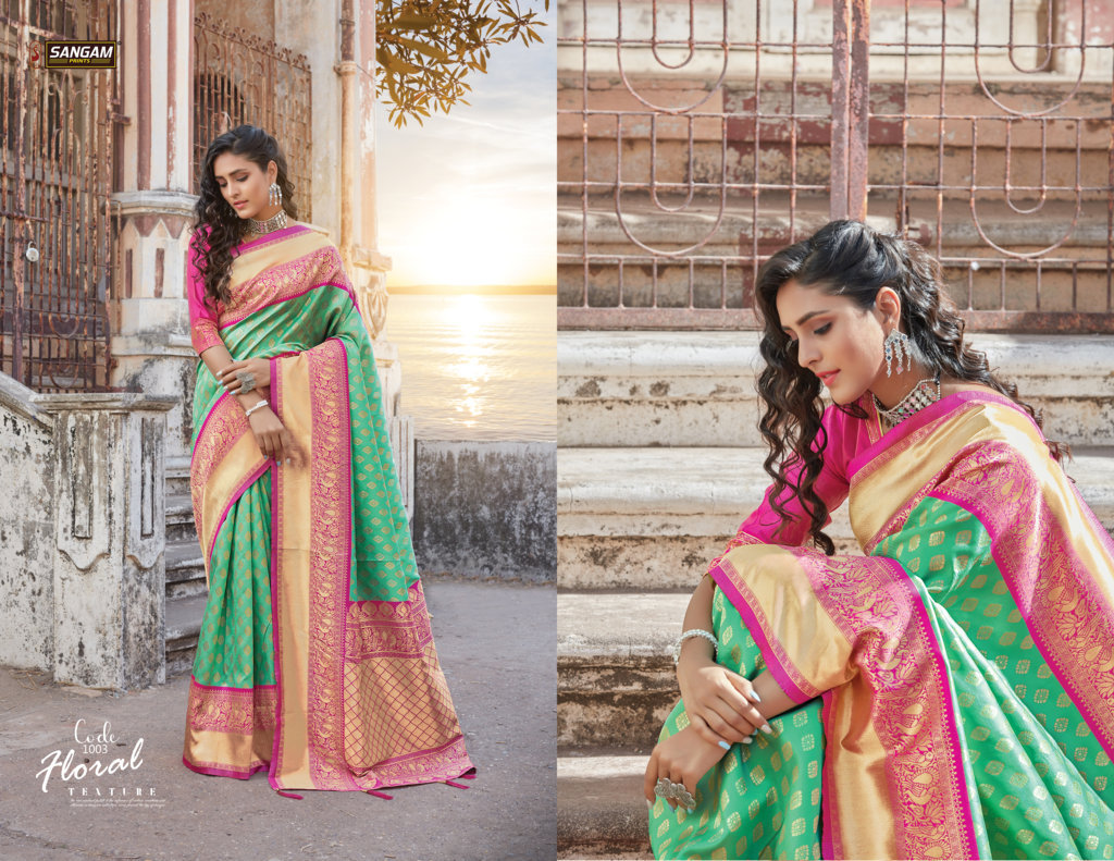 Sangam Presents Goori Zari Weaving Silk Sarees