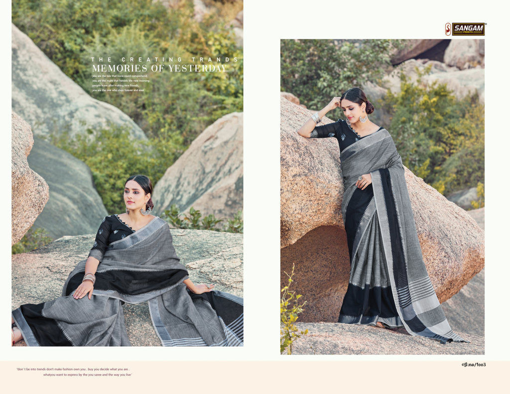 Sangam Presents Kaaya Linen Sarees