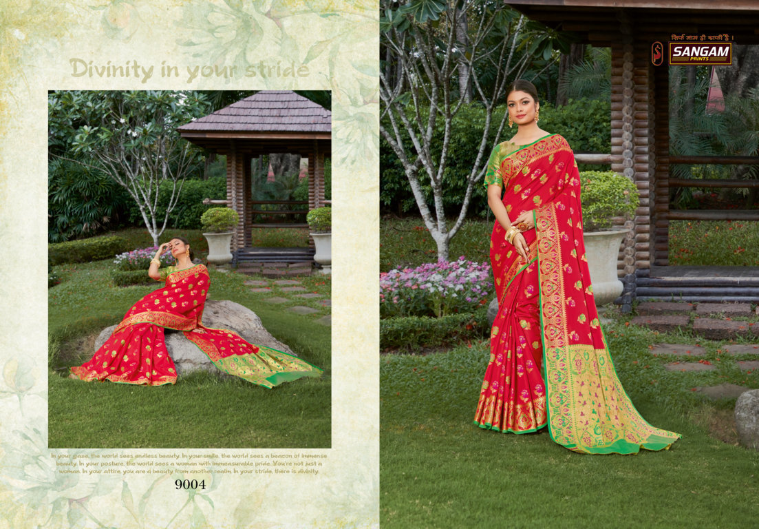 Sangam Presents Kalinaa Silk Zari Weaving Heavy Banarasi Silk Sarees