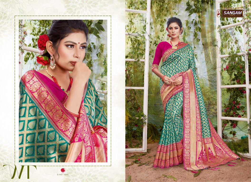 Sangam Presents Indian Culture Silk Saree With Siroski Work