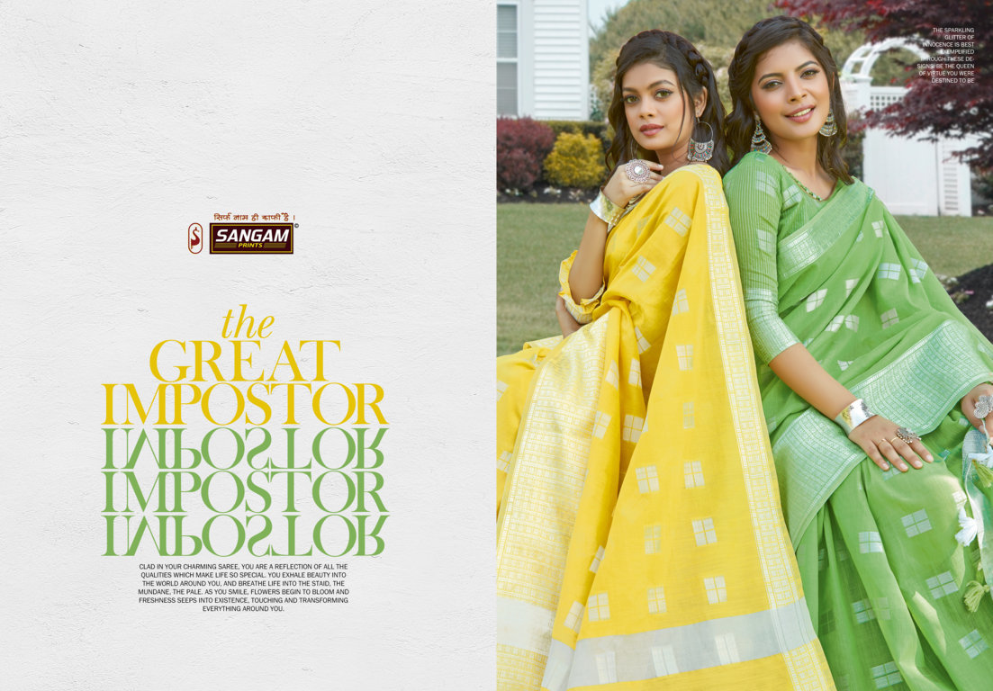 Sangam Presents Blueberry-2 Linen Sarees