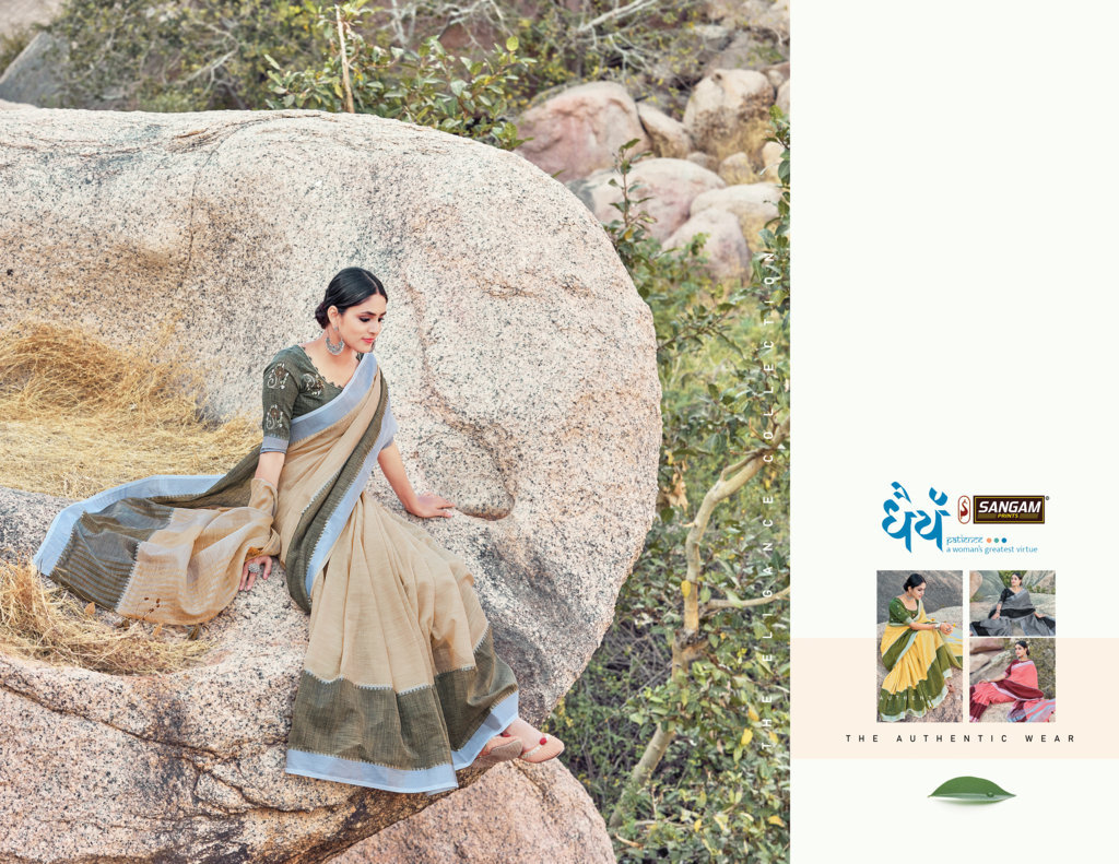 Sangam Presents Kaaya Linen Sarees