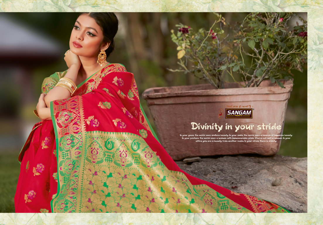 Sangam Presents Kalinaa Silk Zari Weaving Heavy Banarasi Silk Sarees