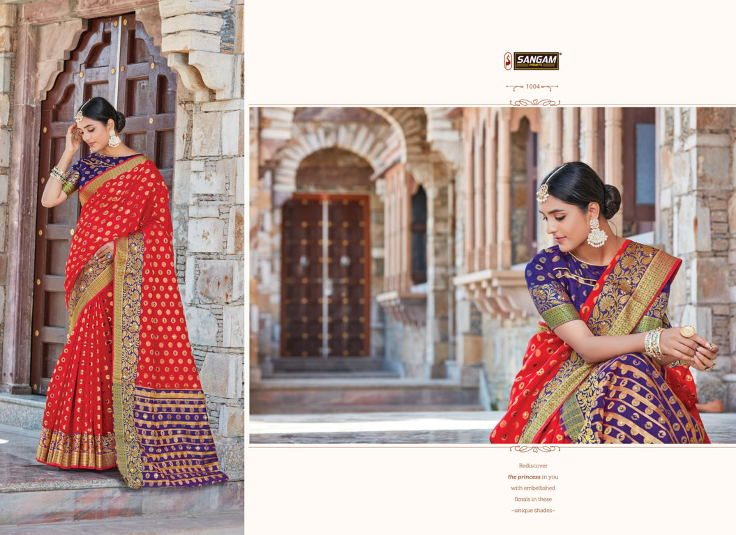 Sangam Presents Libaas Silk Saree With Siroski Work