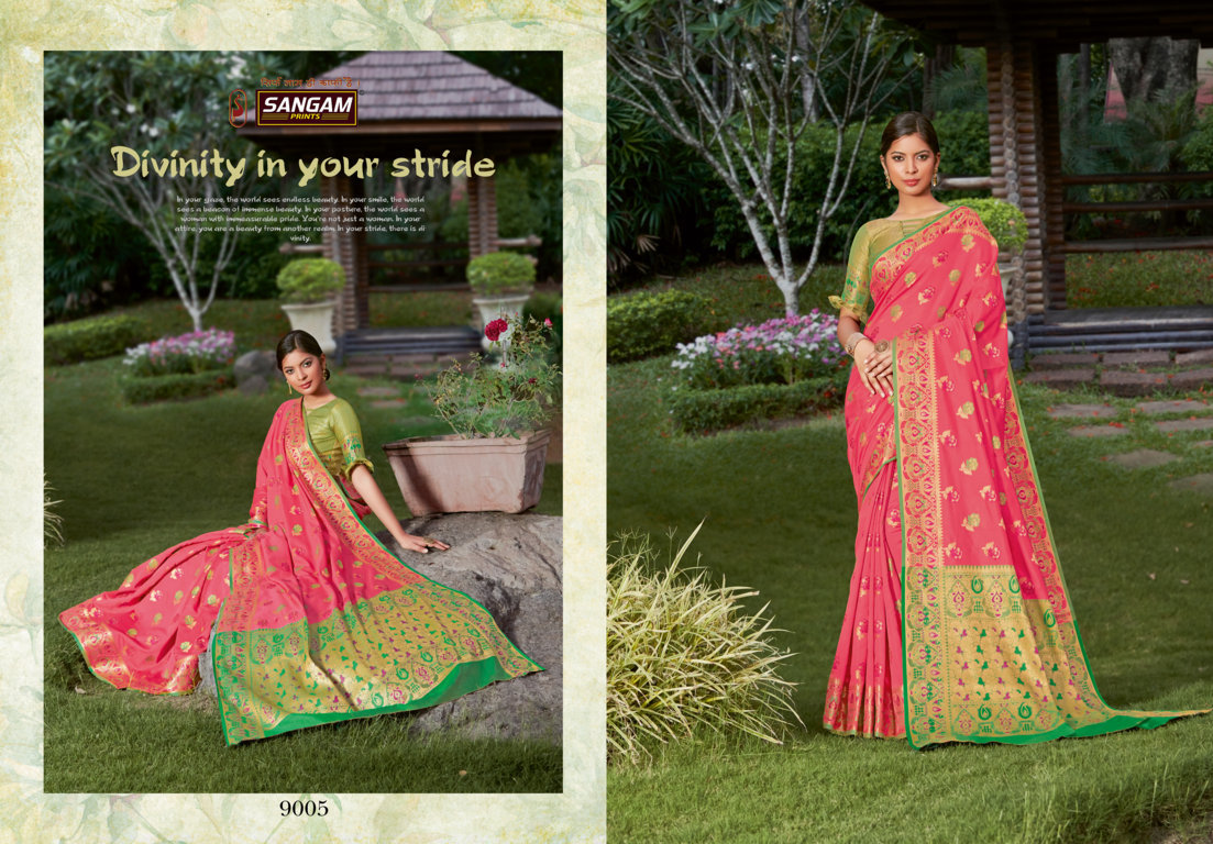 Sangam Presents Kalinaa Silk Zari Weaving Heavy Banarasi Silk Sarees