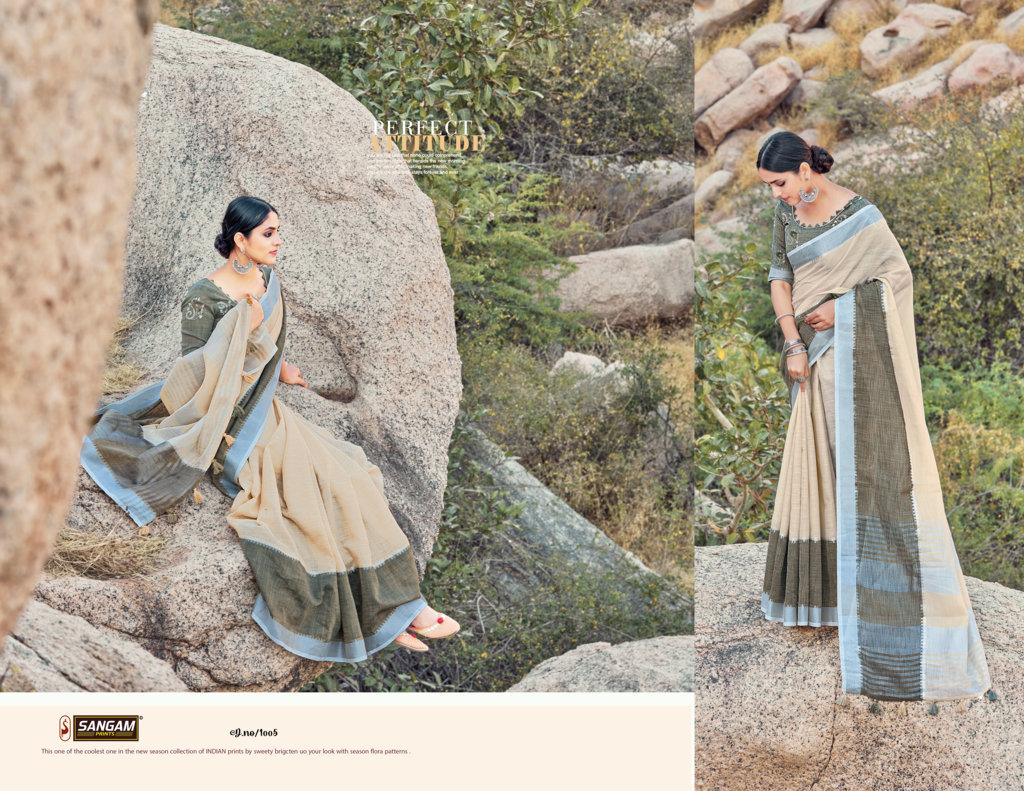 Sangam Presents Kaaya Linen Sarees
