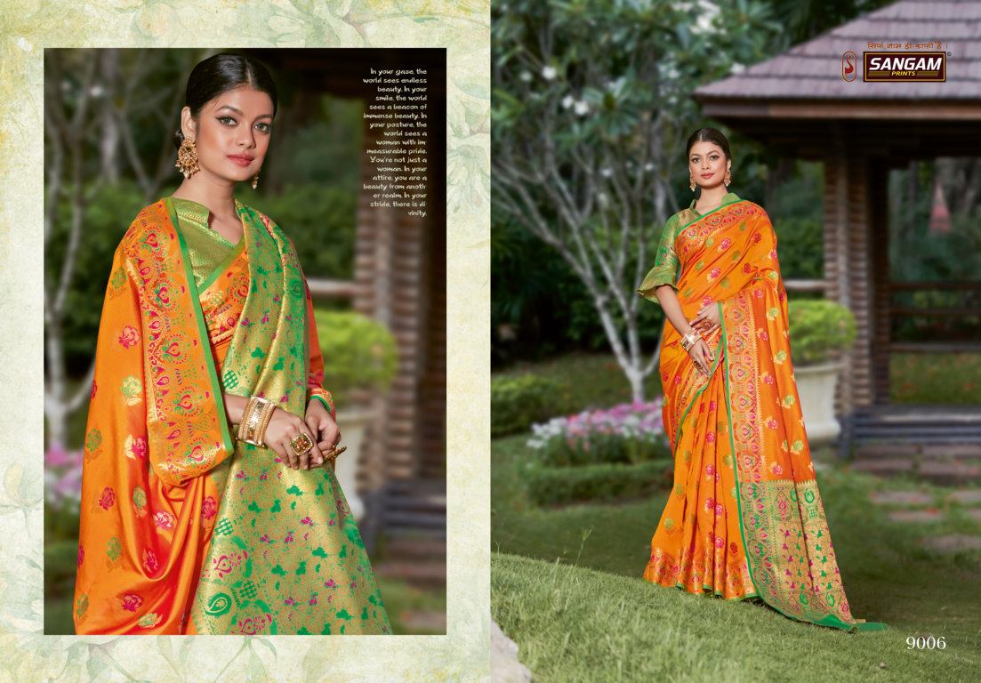 Sangam Presents Kalinaa Silk Zari Weaving Heavy Banarasi Silk Sarees