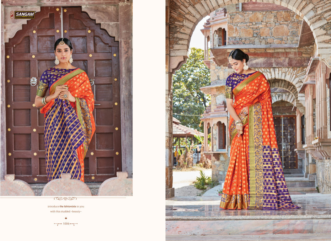 Sangam Presents Libaas Silk Saree With Siroski Work