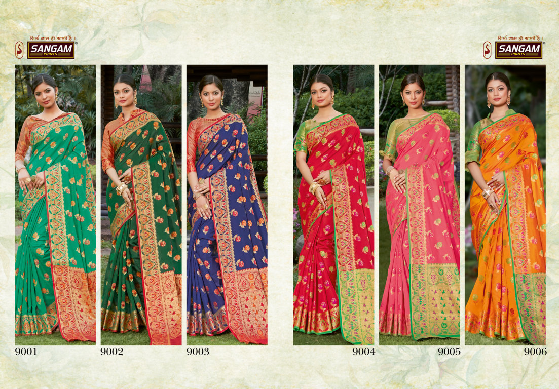 Sangam Presents Kalinaa Silk Zari Weaving Heavy Banarasi Silk Sarees