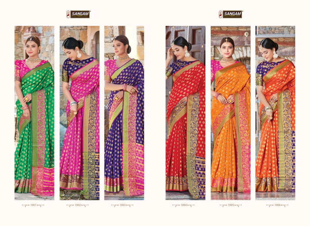 Sangam Presents Libaas Silk Saree With Siroski Work
