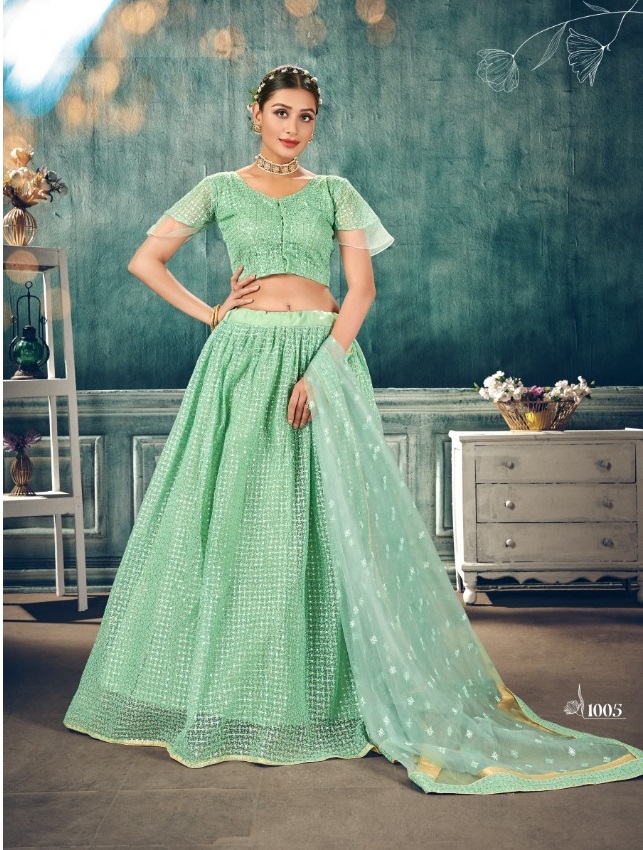 Fc Presesnts Gulmohar 1005 Wedding Wear Lehenga Collection