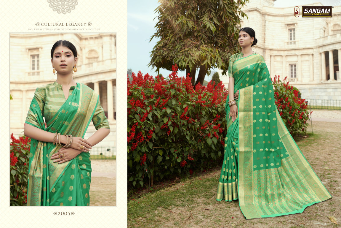 Sangam Presents Sanjana Zari Weaving Silk Sarees