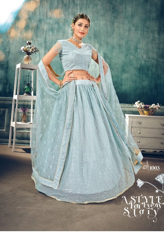 Fc Presesnts Gulmohar 1003 Wedding Wear Lehenga Collection