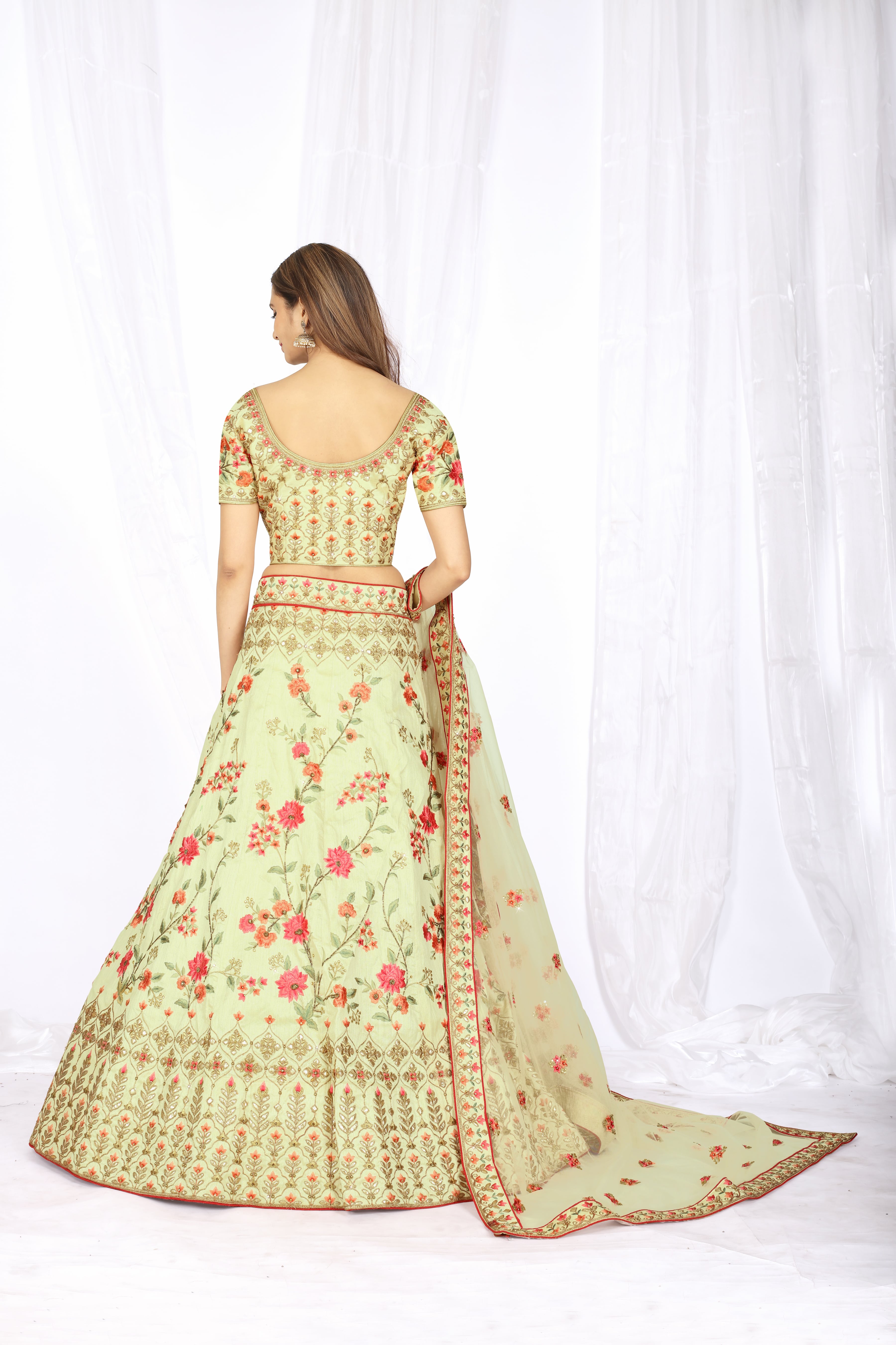 Light Green Wholesale Lehenga Choli