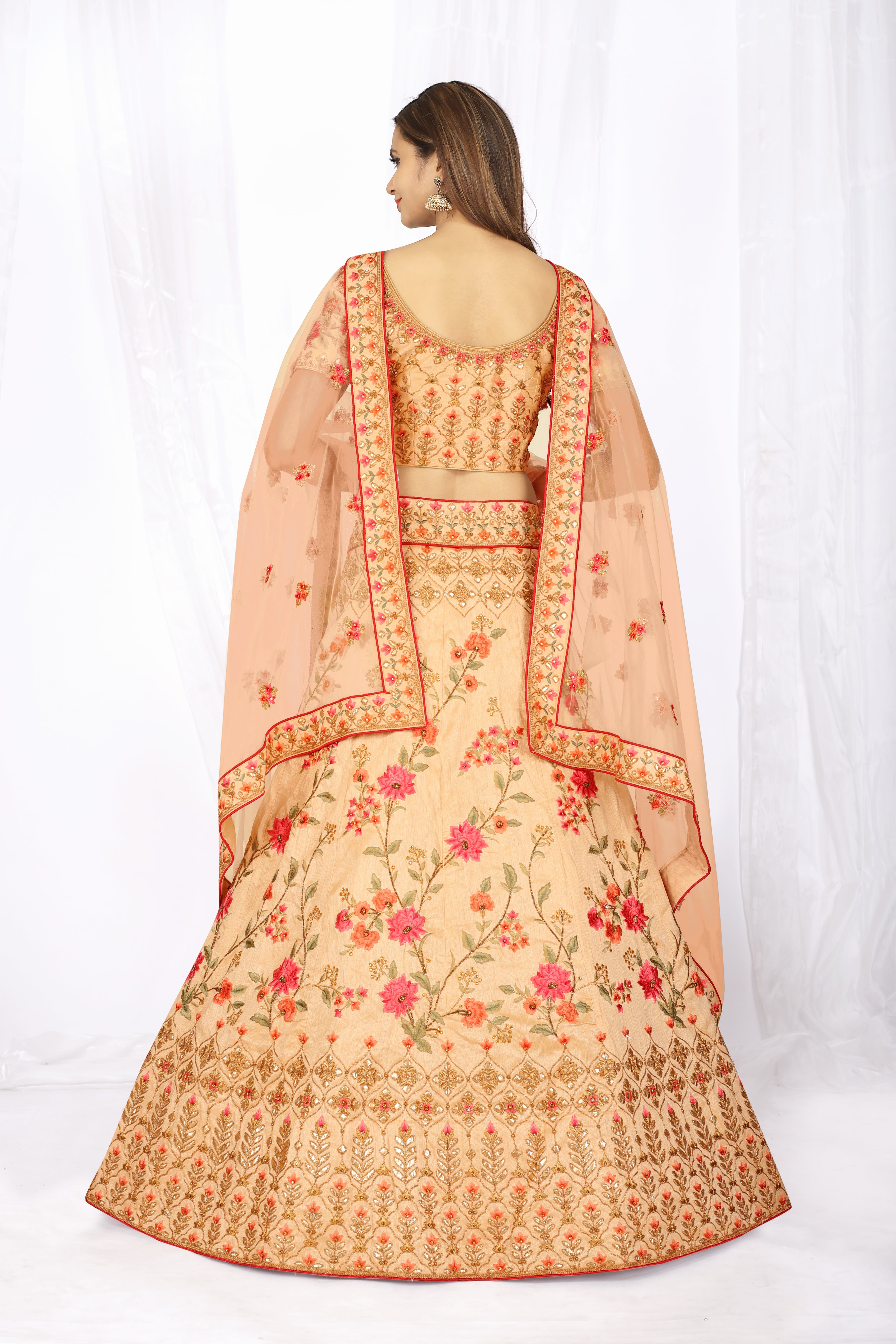 Best Peach Colour Bridal Lehenga Collection