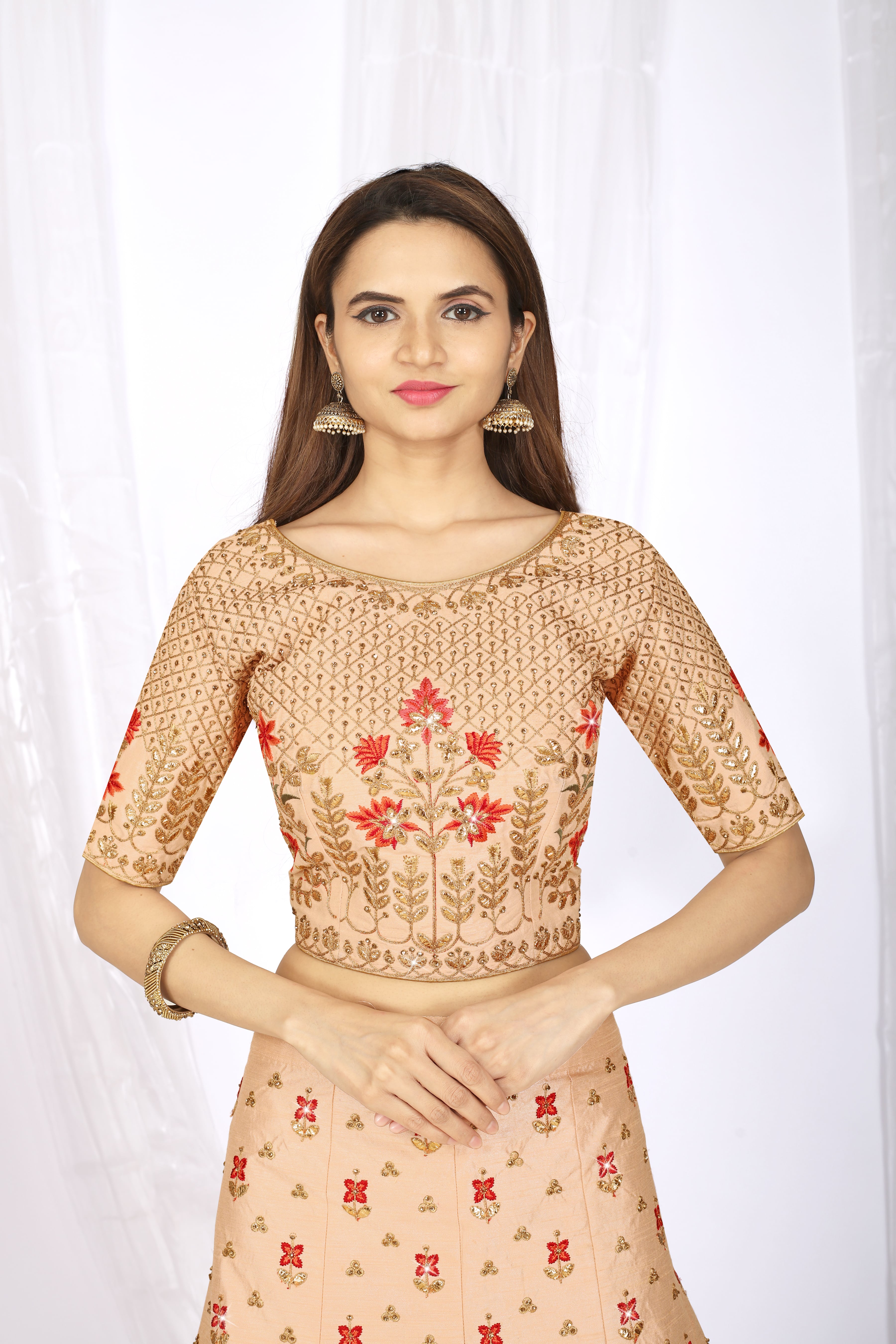 5054 Peach Designer Lehenga Choli With Expensive Dupatta