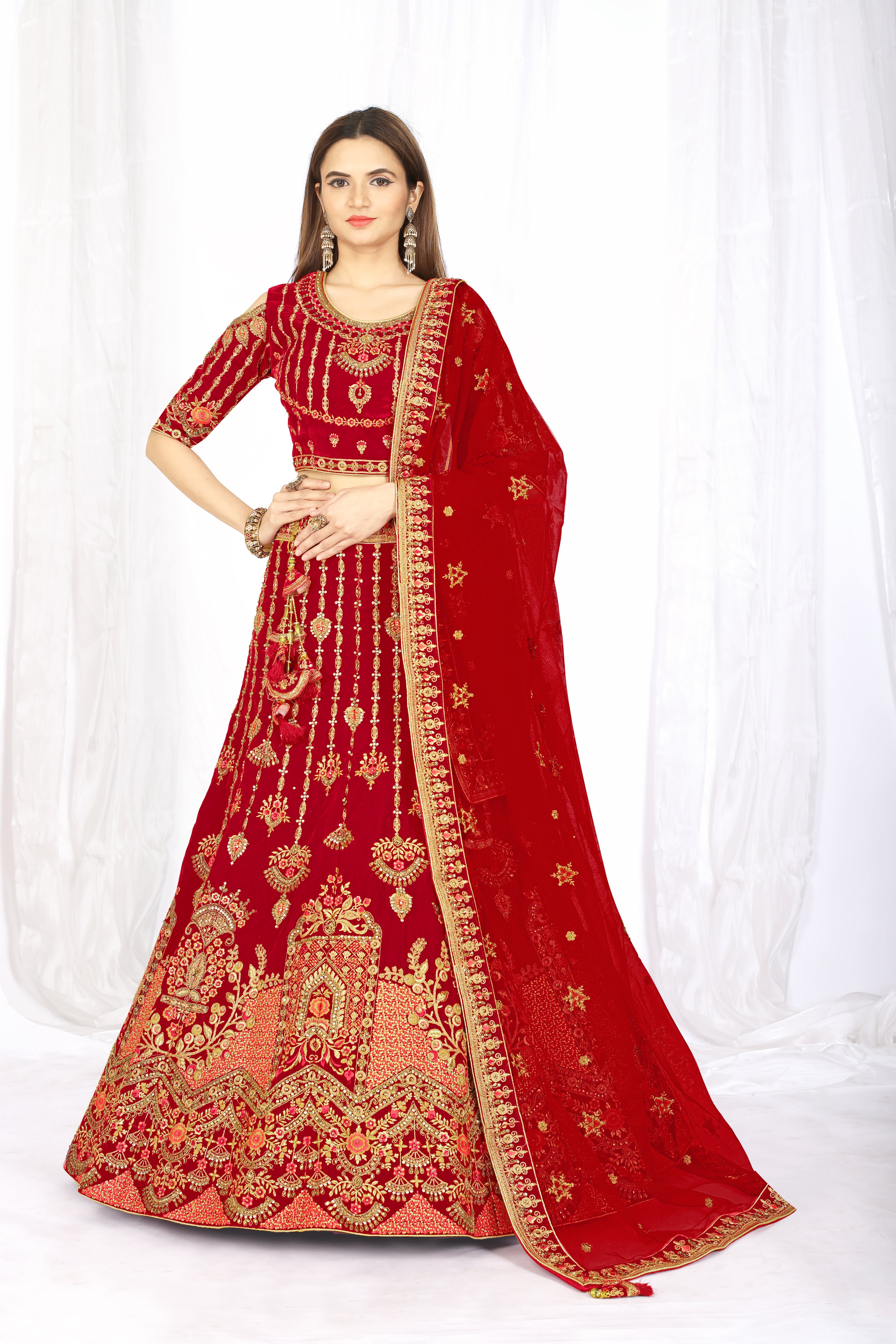 Fc Launching Red Lehengas Designs For Women