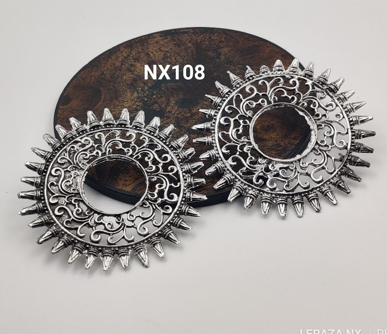 Ij  Presents Traditional Silver Oxidised Combo Ethnic Jhumka Jhumki Stud Earrings For Women And Girls