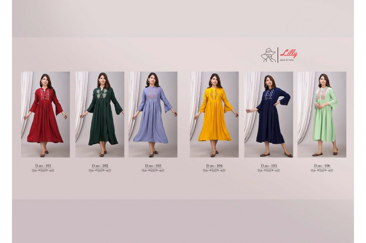 Lilly Presents Feeding Vol 2  Designer Kurtis Collection