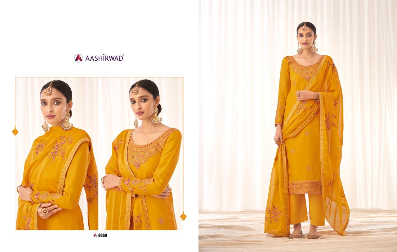 Aashirwad Launching  Rashmi Series  8358  Designer Salwar Kameez Collection