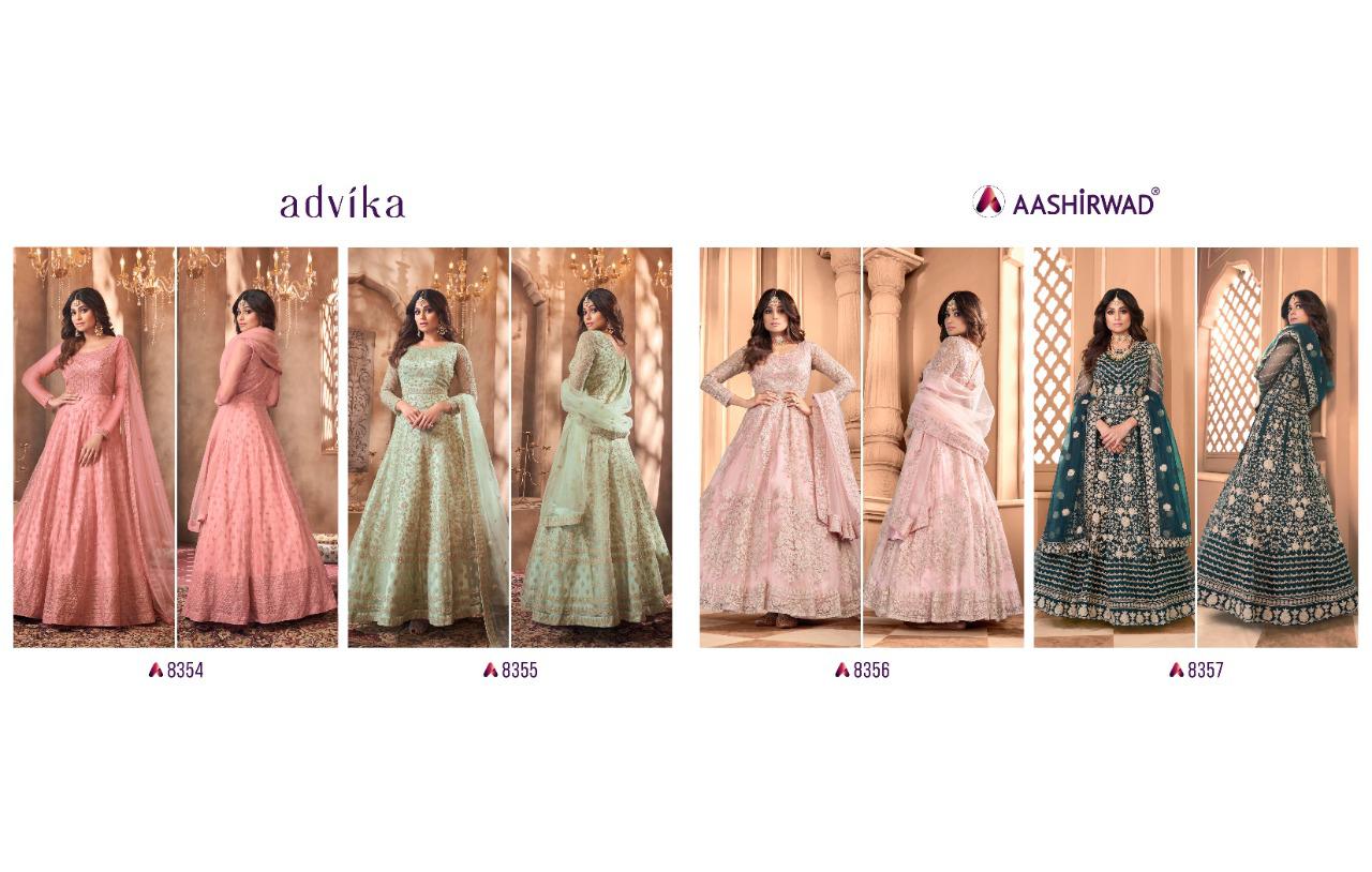 Aashirwad Presents Advika 8354 Series Salwar Kameez Collection