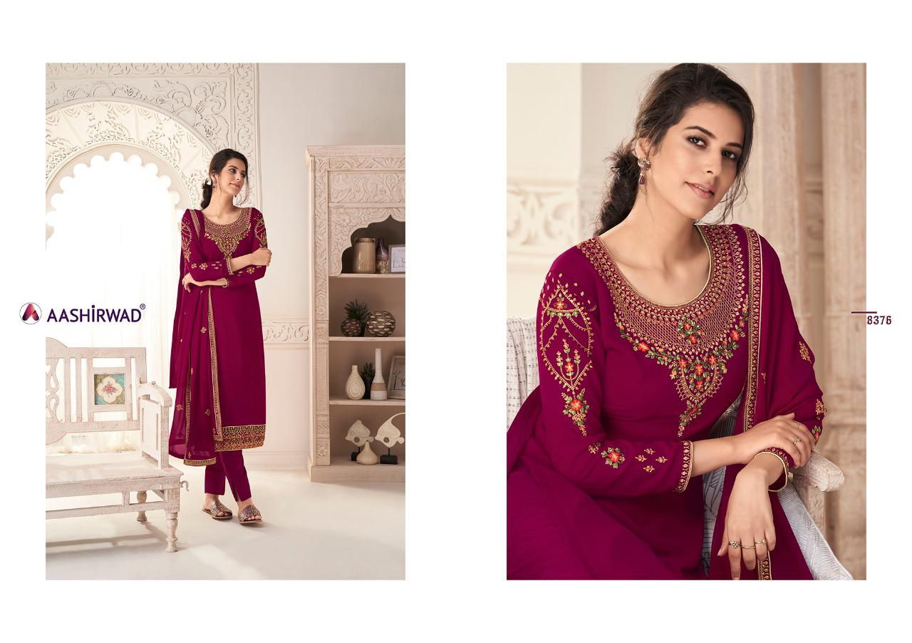 Aashirwad Presents Nargis 8376 Series Designer Salwar Kameez