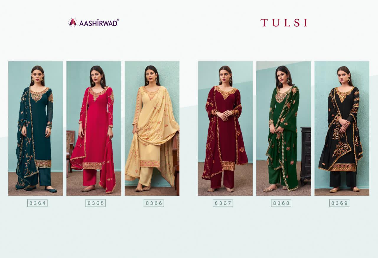 Aashirwad  Presents Tulsi Embroidery Salwar Kameez