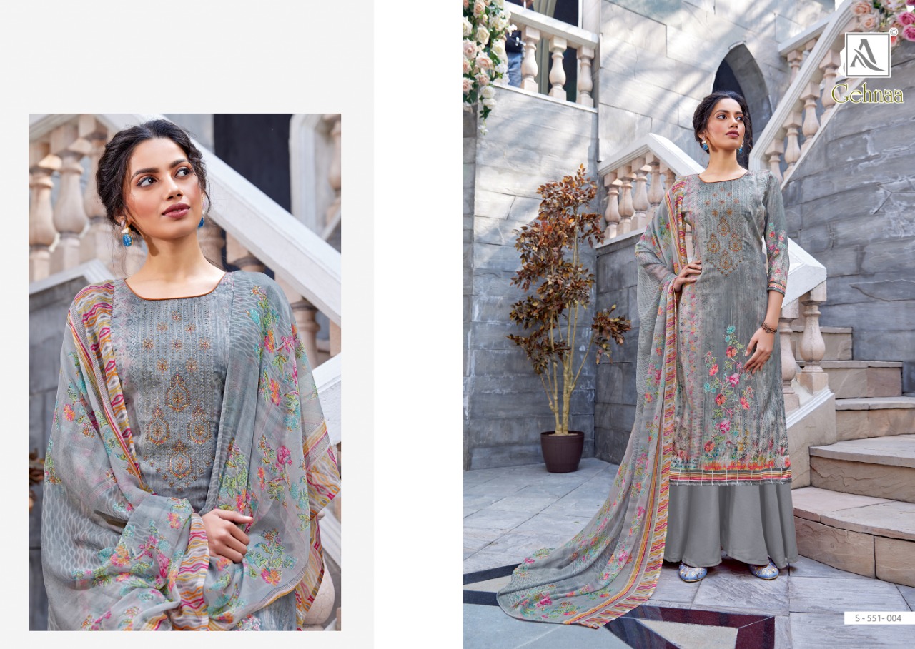 Alok  Presents Gehnaa Designer Dress Material