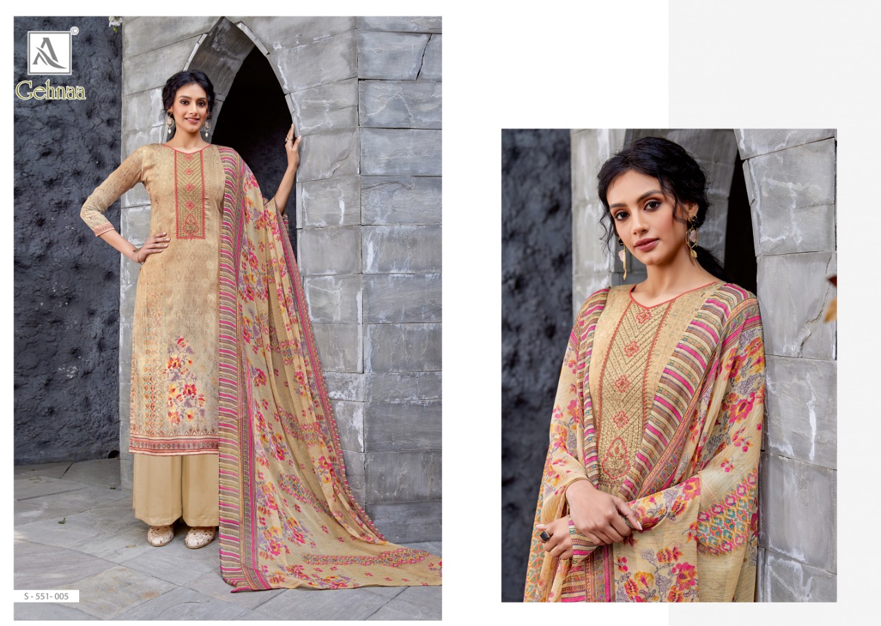 Alok  Presents Gehnaa Designer Dress Material