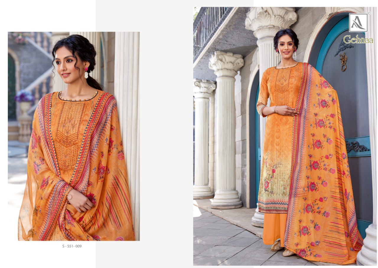 Alok  Presents Gehnaa Designer Dress Material