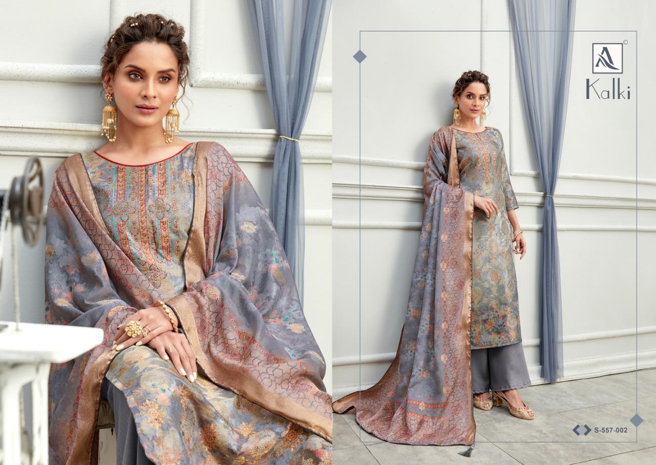 Alok Presents  Kalki Casual Wear Printed Designer Dress Material Collection
