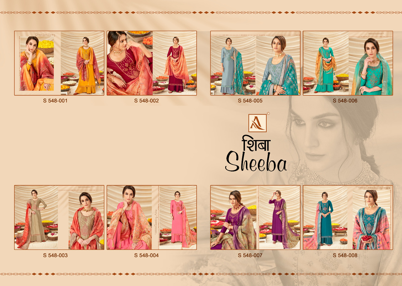 Alok Presents Sheeba Embroidery Designer Dress Material