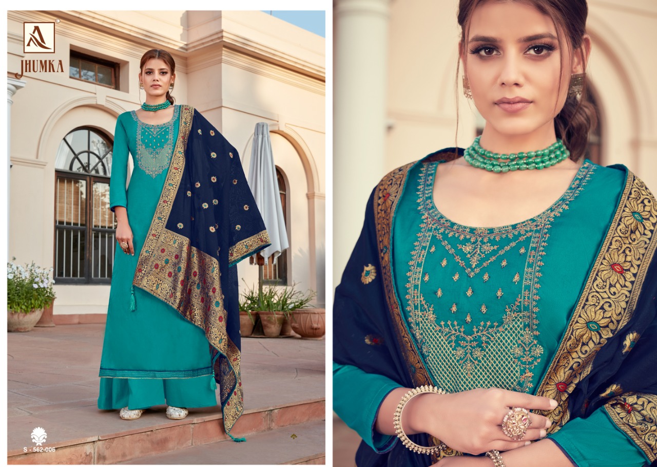 Alok Presents Jhumka  Designer  Fancy Dress Material