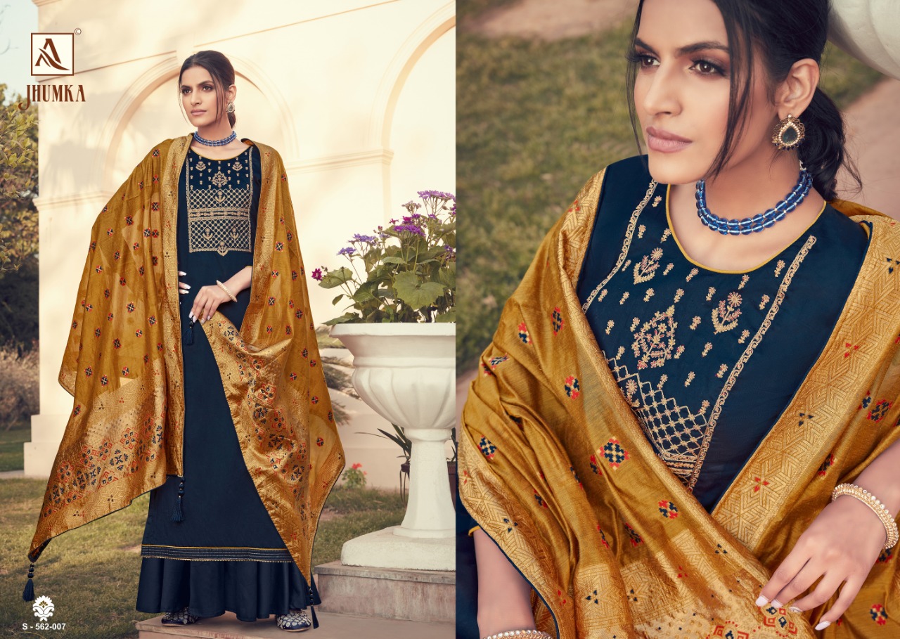 Alok Presents Jhumka  Designer  Fancy Dress Material