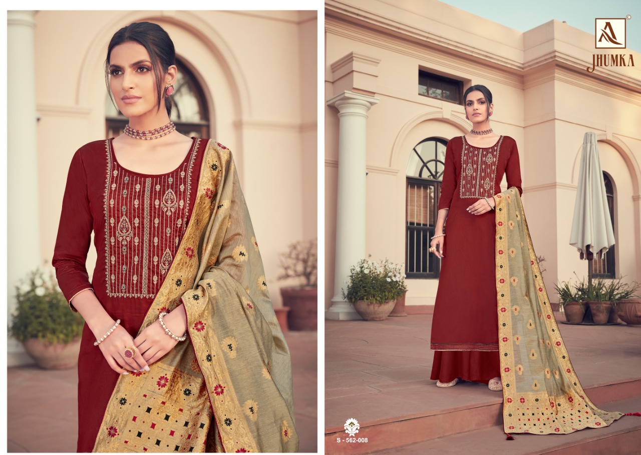 Alok Presents Jhumka  Designer  Fancy Dress Material