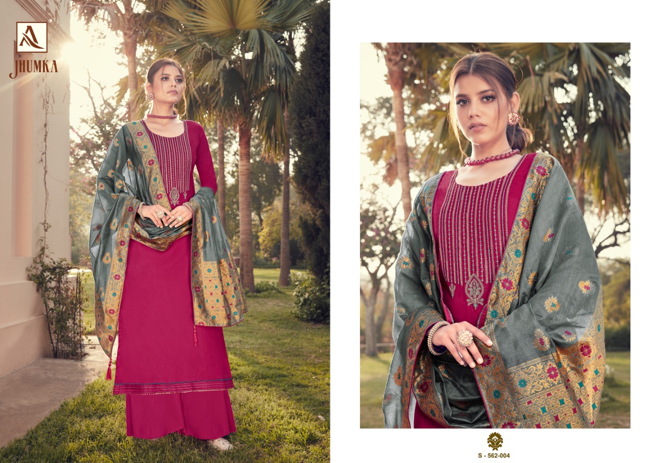 Alok Presents Jhumka  Designer  Fancy Dress Material