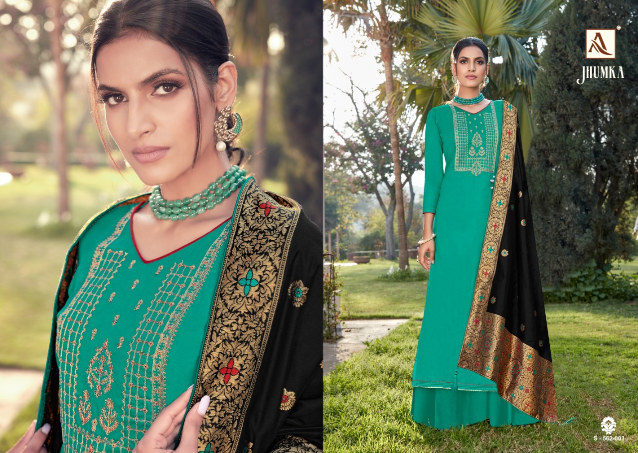 Alok Presents Jhumka  Designer  Fancy Dress Material