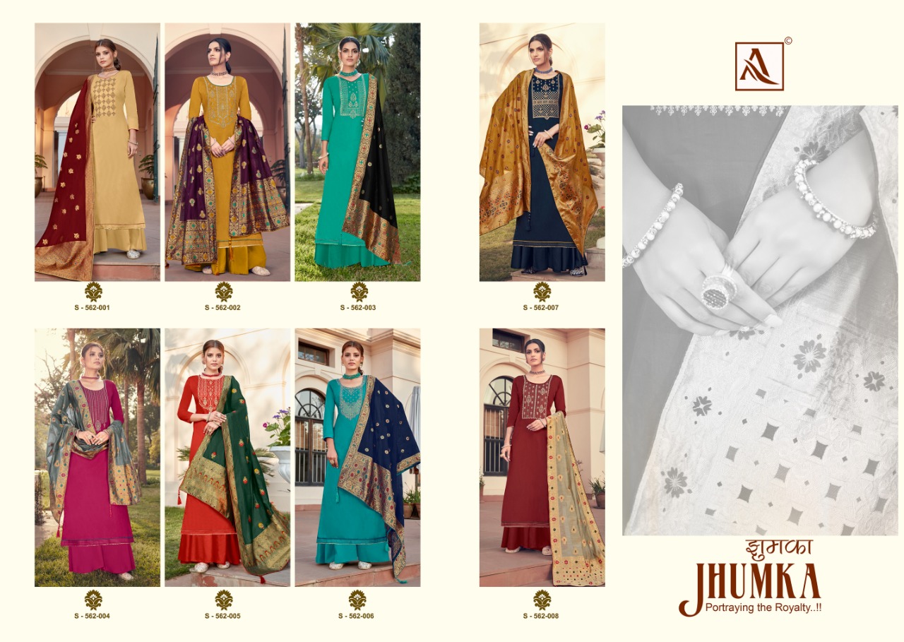 Alok Presents Jhumka  Designer  Fancy Dress Material