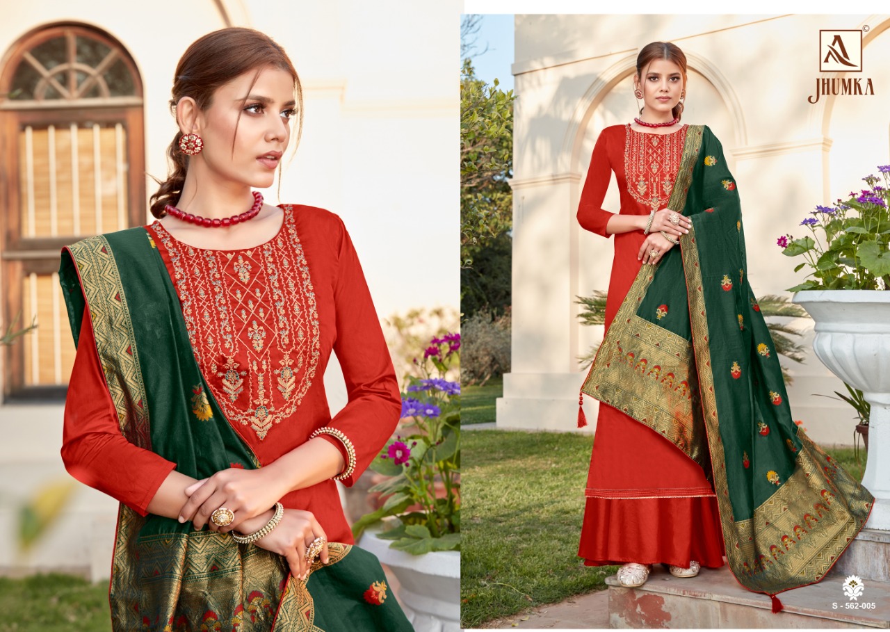 Alok Presents Jhumka  Designer  Fancy Dress Material