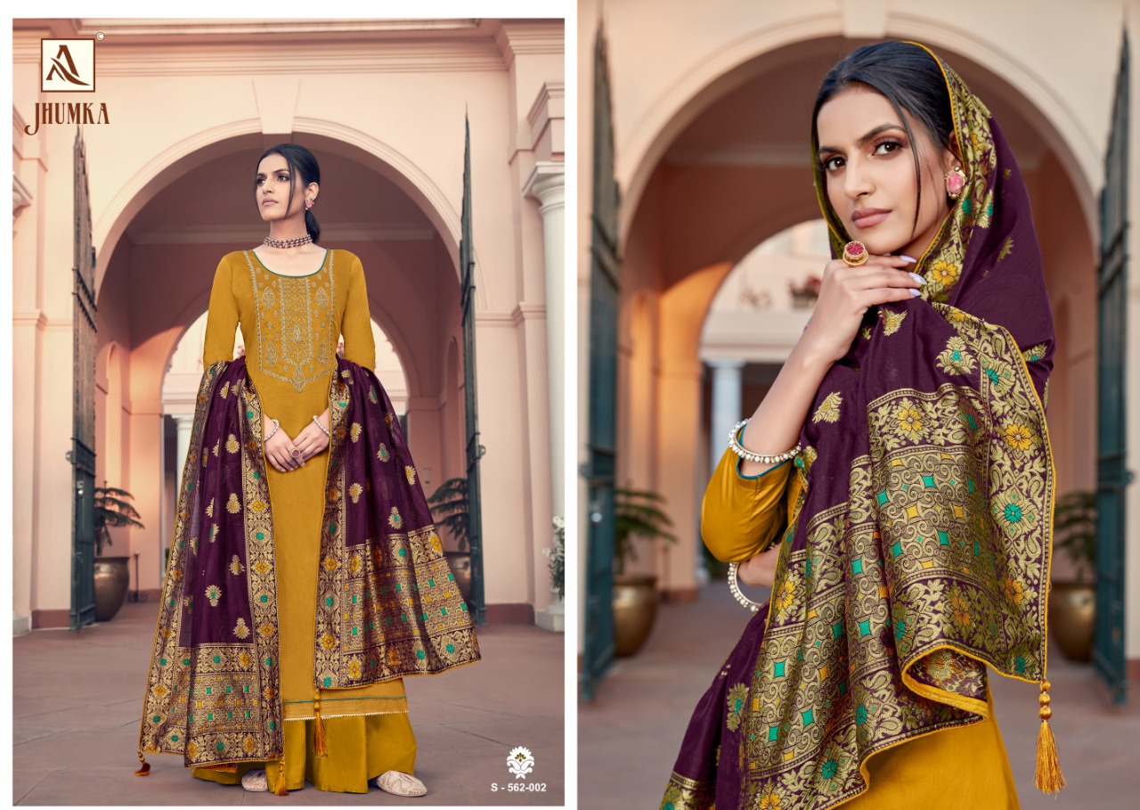 Alok Presents Jhumka  Designer  Fancy Dress Material