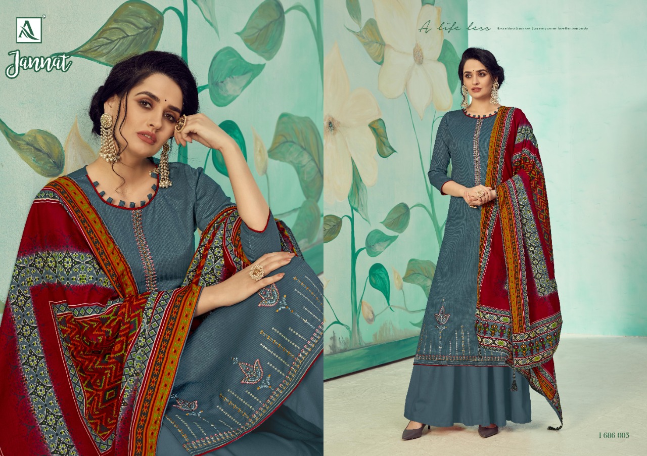 Alok Prsesnts Jannat Designer Dress Material