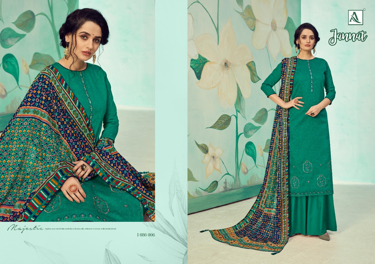 Alok Prsesnts Jannat Designer Dress Material
