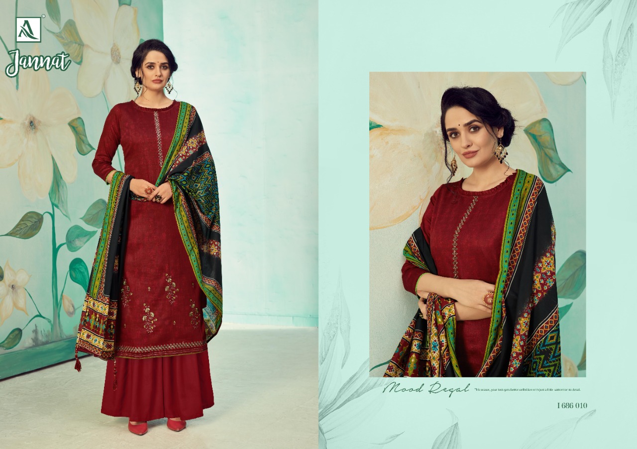 Alok Prsesnts Jannat Designer Dress Material