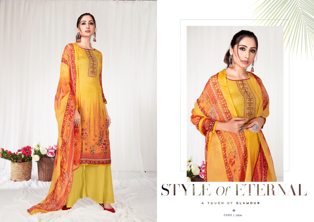 Anita Kesariya Presents  Zaara Cotton Designer Dress Material
