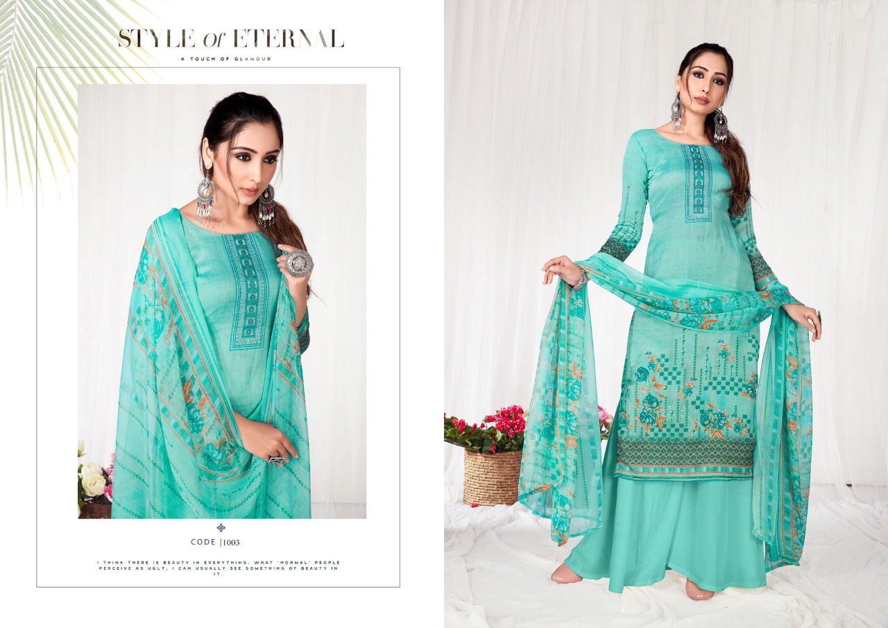 Anita Kesariya Presents  Zaara Cotton Designer Dress Material