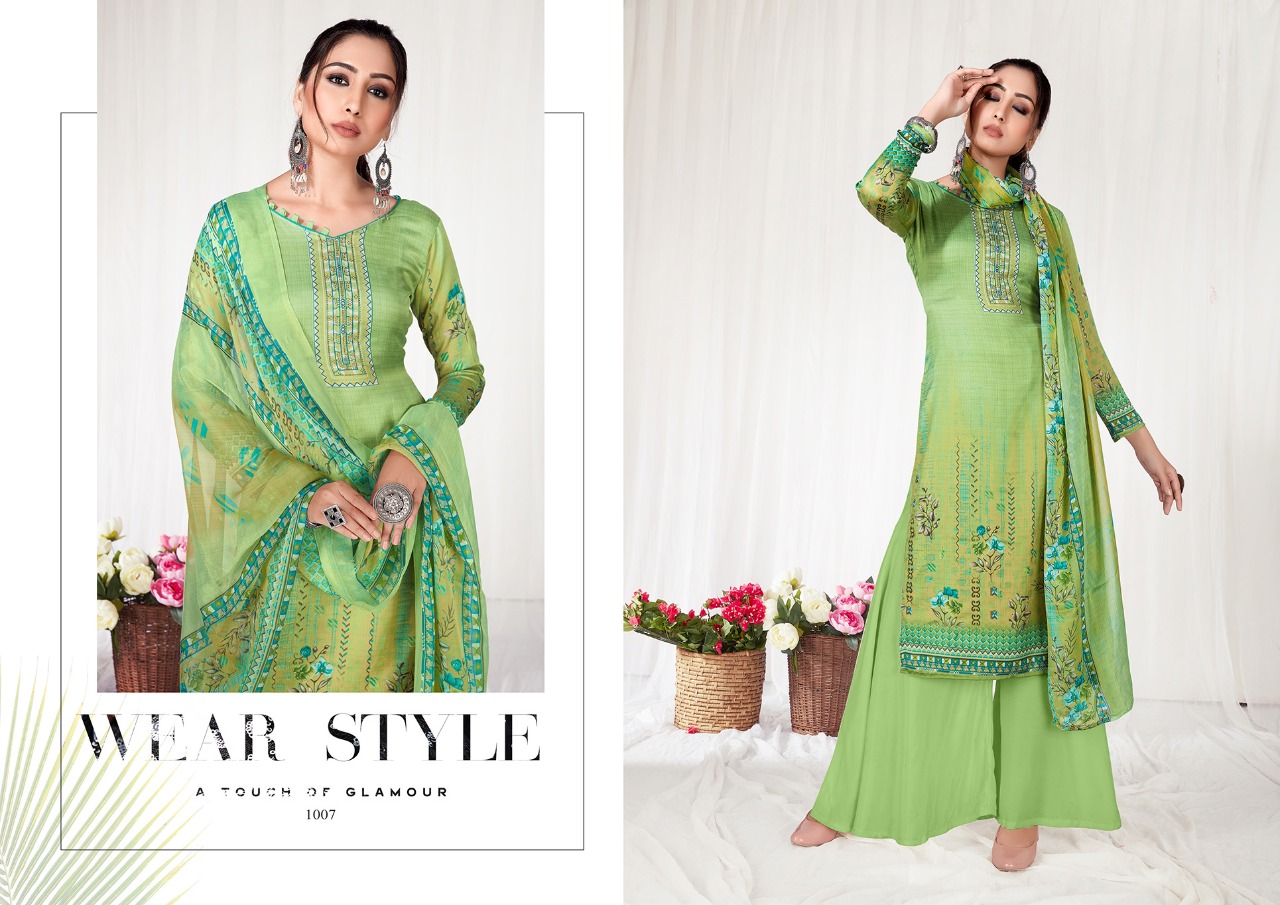 Anita Kesariya Presents  Zaara Cotton Designer Dress Material